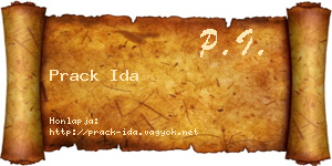 Prack Ida névjegykártya